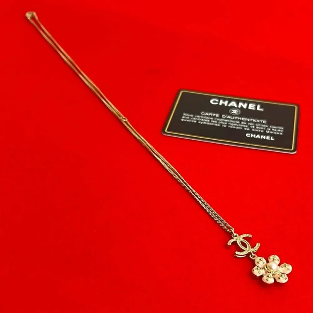 Chanel Coco Mark Flower Motif Necklace
